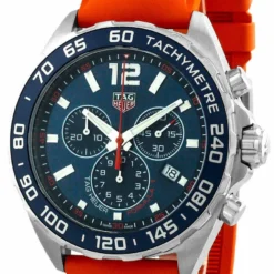 TAG Heuer Formula 1 Chronograph Blue Dial Orange Rubber Watch With 3 Subdials CAZ1014.FT8028