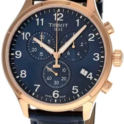 TISSOT CHRONO XL Classic 45MM Blue Dial Leather Men's Watch T116.617.36.042.00