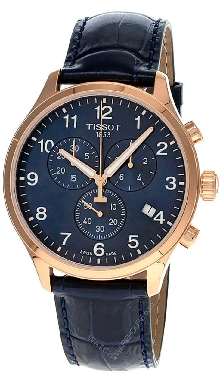TISSOT CHRONO XL Classic 45MM Blue Dial Leather Men's Watch T116.617.36.042.00 1 TISSOT CHRONO XL Classic 45MM Blue Dial Leather Men's Watch T116.617.36.042.00
