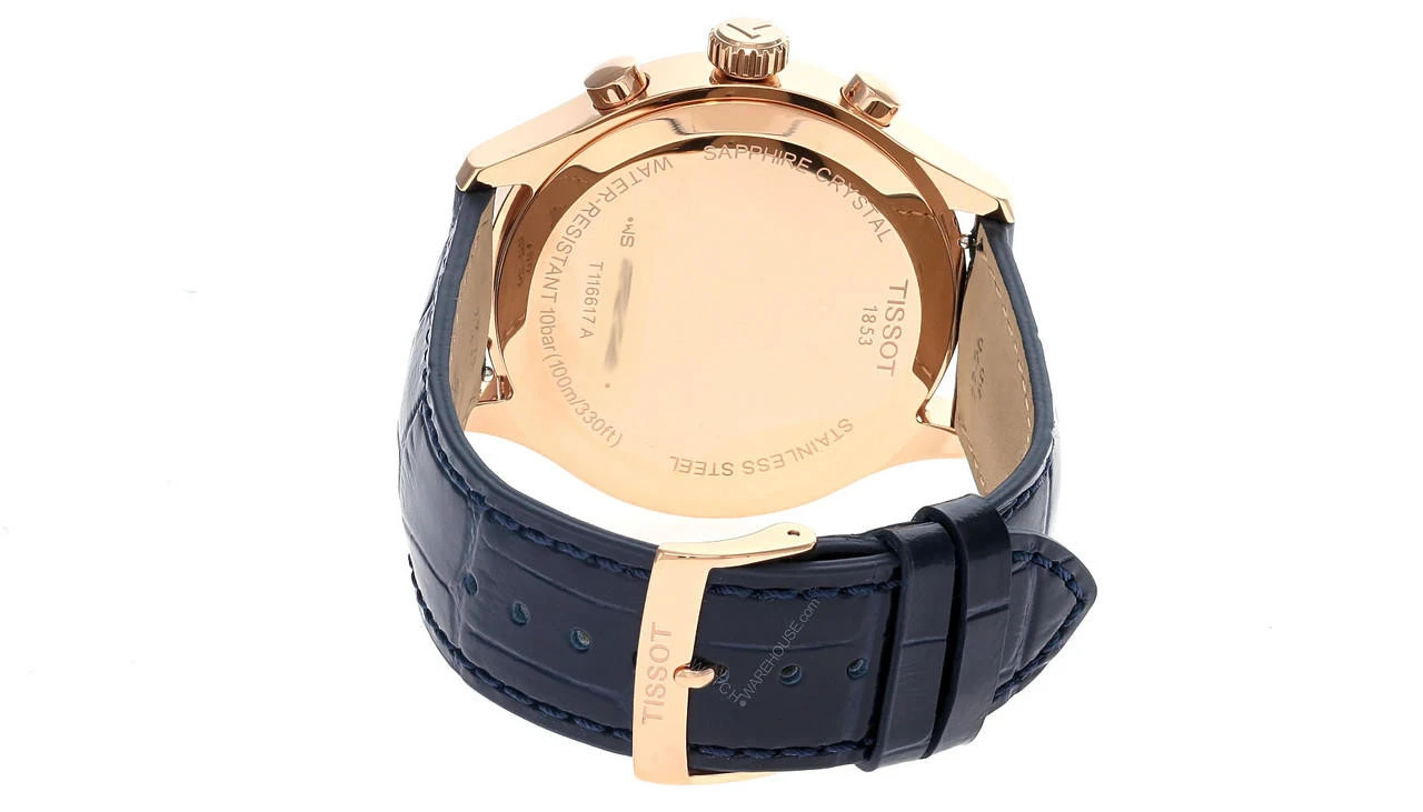 TISSOT CHRONO XL Classic 45MM Blue Dial Leather Men's Watch T116.617.36.042.00 3 TISSOT CHRONO XL Classic 45MM Blue Dial Leather Men's Watch T116.617.36.042.00 - Image 3
