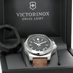 VICTORINOX I.N.O.X. 43MM AUTO Black Dial LTHR Strap Men's Watch 241836 -Movado shop victorinox swiss army watches victorinox inox 43mm auto black dial lthr strap mens watch 241836 18440.1652464496